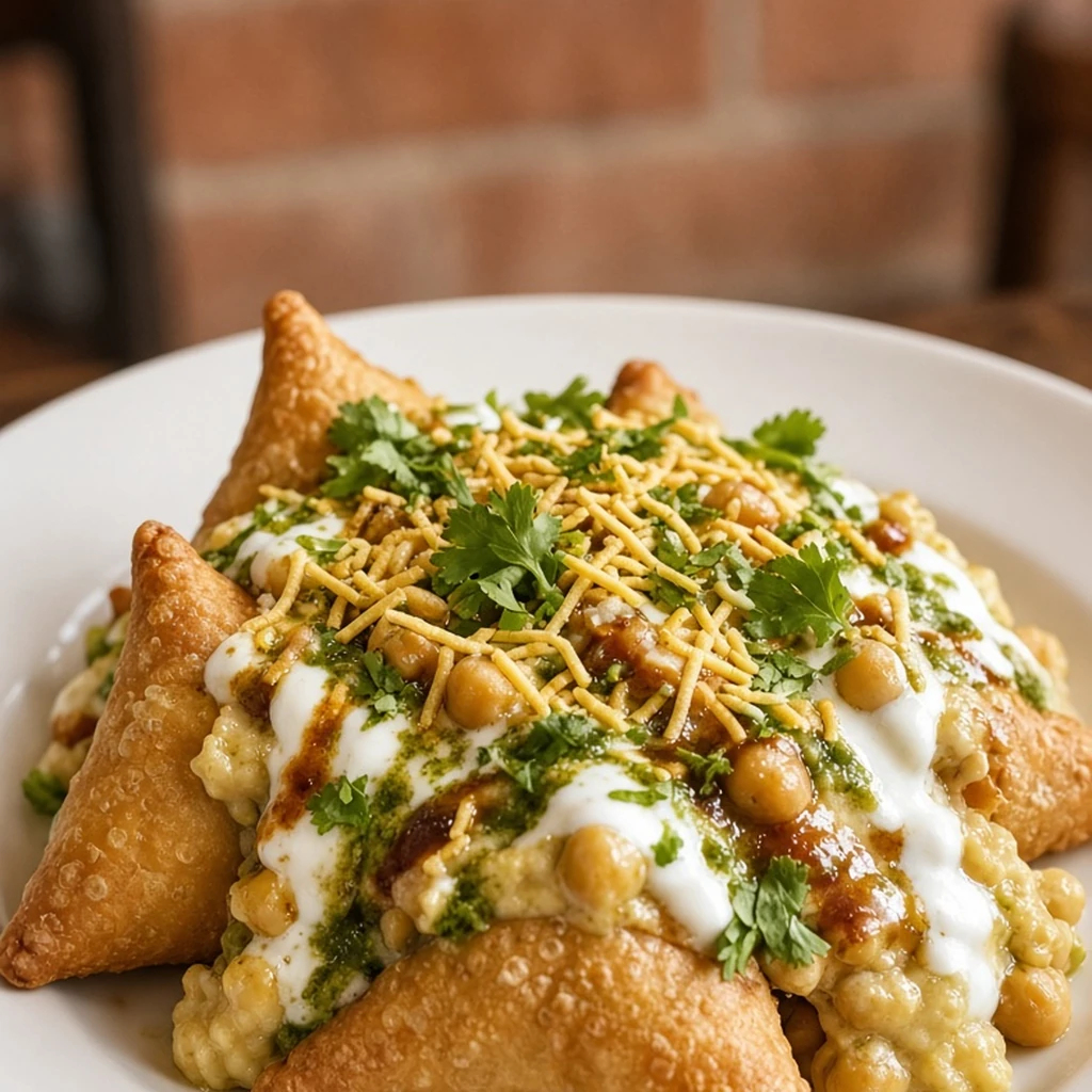 Samosa Ragda Chaat